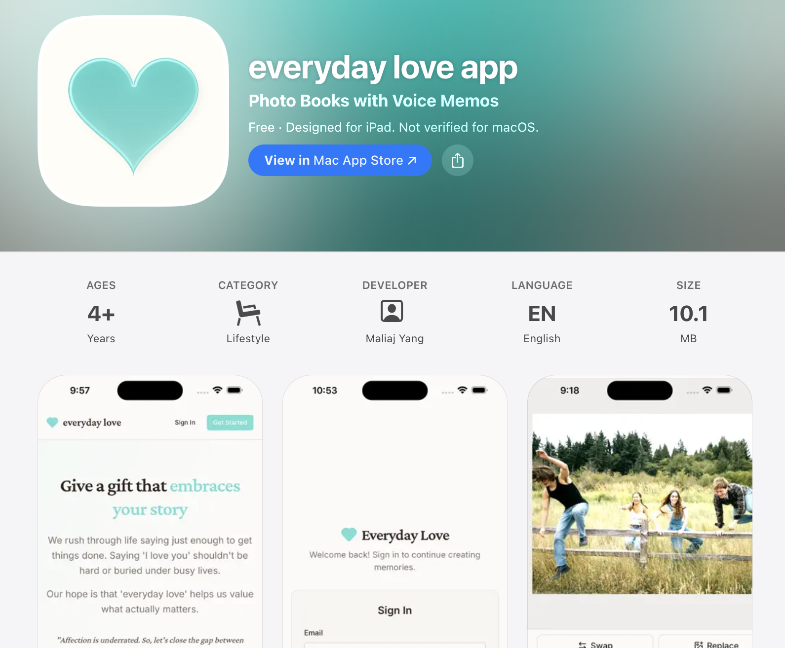 Everyday Love — live in the App Store